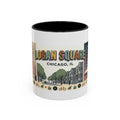 Logan Square Chicago Accent Coffee Mug — Retro Neighborhood Scenic 11/15oz