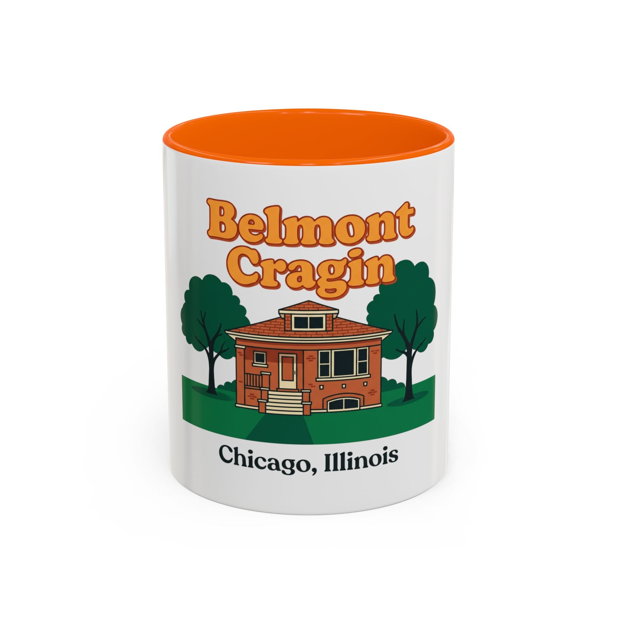Belmont Cragin Chicago Illinois Coffee Mug — Vintage Neighborhood House Design