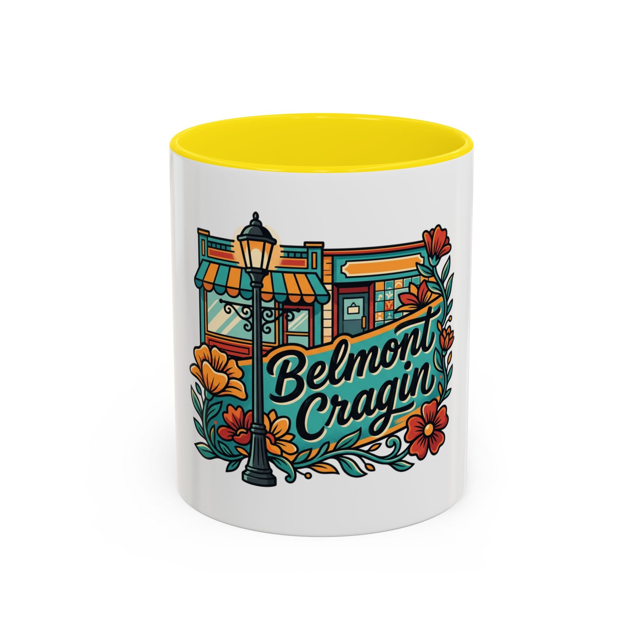 Belmont Cragin Coffee Mug — Vintage Neighborhood Cafe Accent Mug (11/15oz)