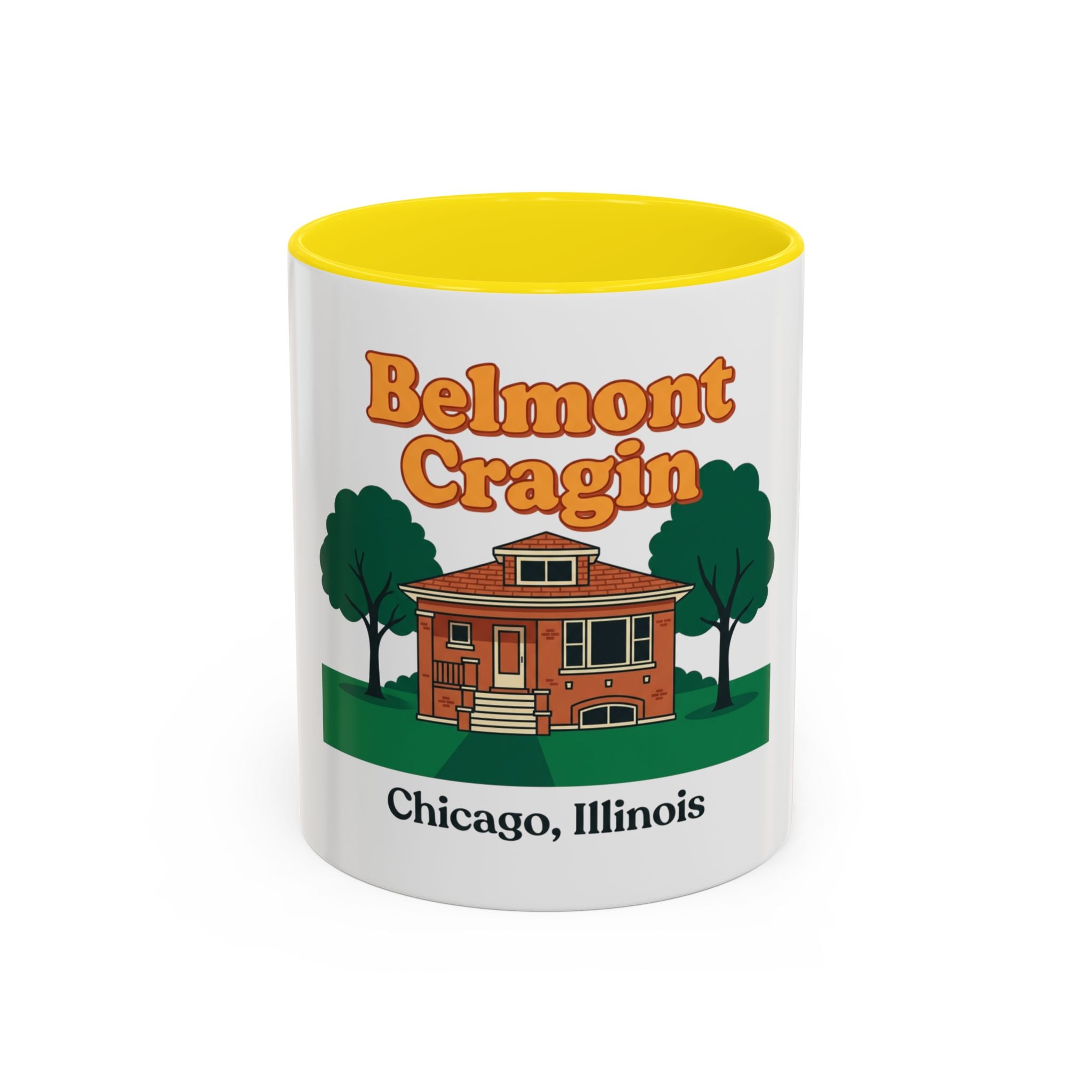 Belmont Cragin Chicago Illinois Coffee Mug — Vintage Neighborhood House Design