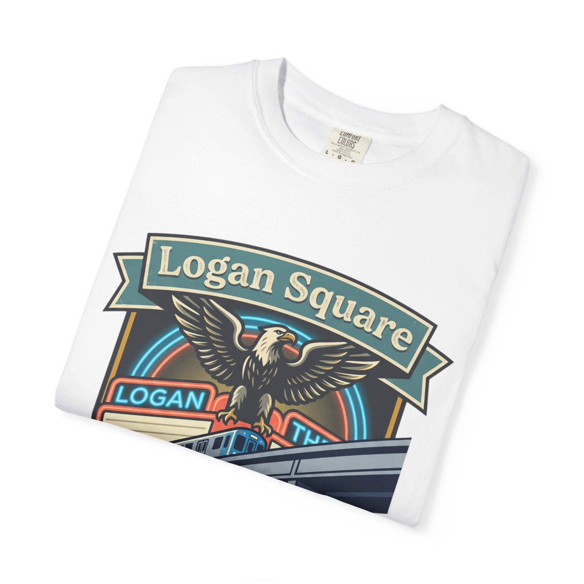 Logan Square Neighborhood T-Shirt — Chicago Community Transit Pride Tee