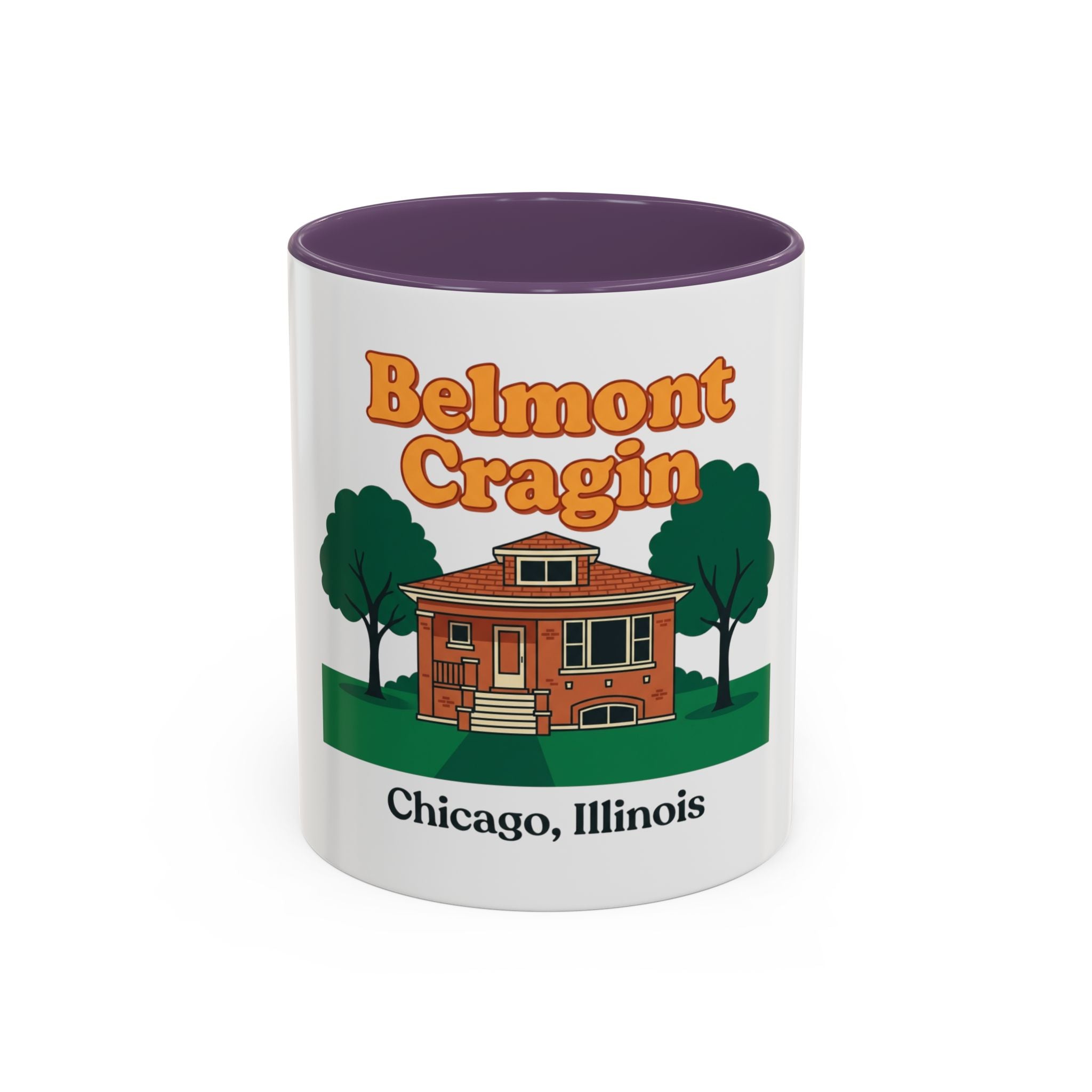 Belmont Cragin Chicago Illinois Coffee Mug — Vintage Neighborhood House Design