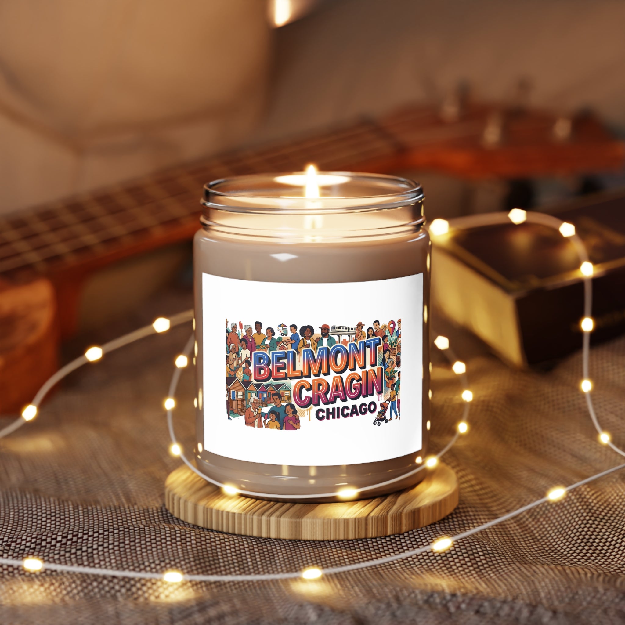 Belmont Cragin Chicago Scented Soy Candle — 9oz White Lid (Neighborhood Pride)