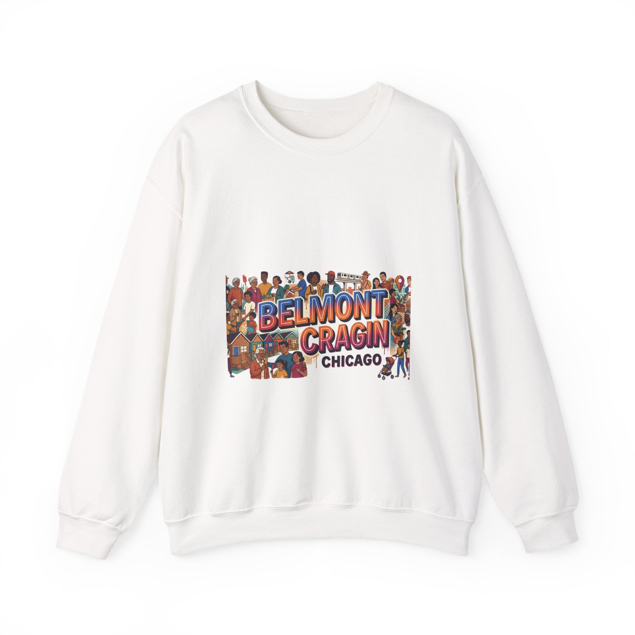 Belmont Cragin Chicago Crewneck Sweatshirt — Neighborhood Pride Graphic Pullover