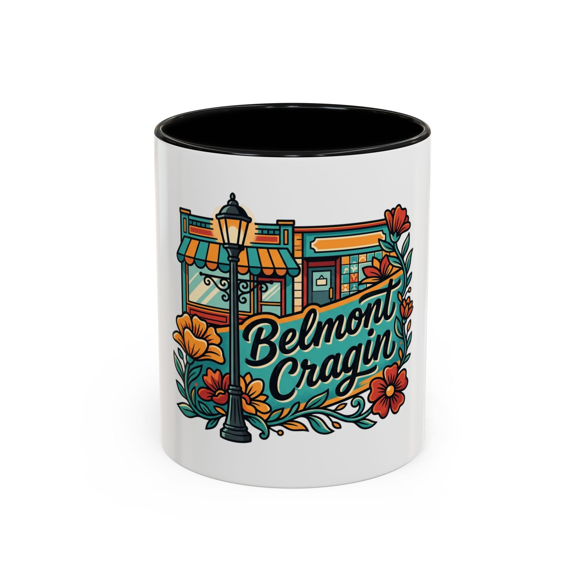 Belmont Cragin Coffee Mug — Vintage Neighborhood Cafe Accent Mug (11/15oz)