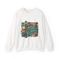 Belmont Cragin Neighborhood Crewneck Sweatshirt – Vintage Floral Block Print
