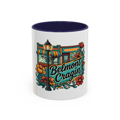 Belmont Cragin Coffee Mug — Vintage Neighborhood Cafe Accent Mug (11/15oz)