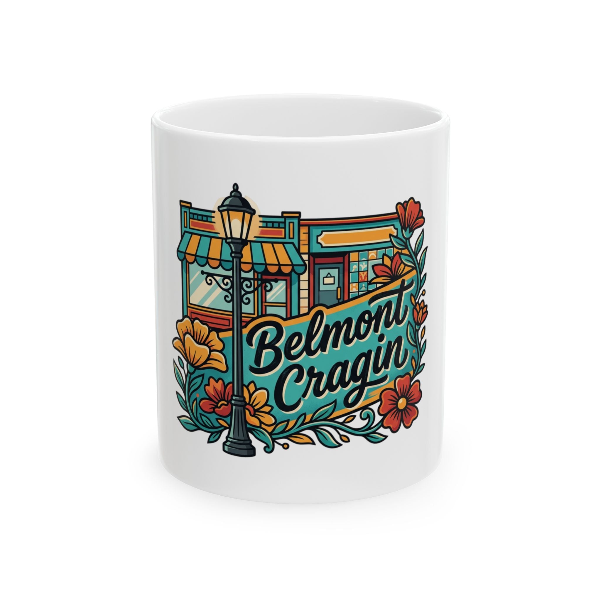 Belmont Cragin Ceramic Mug — Vintage Neighborhood Coffee Cup (11oz & 15oz)