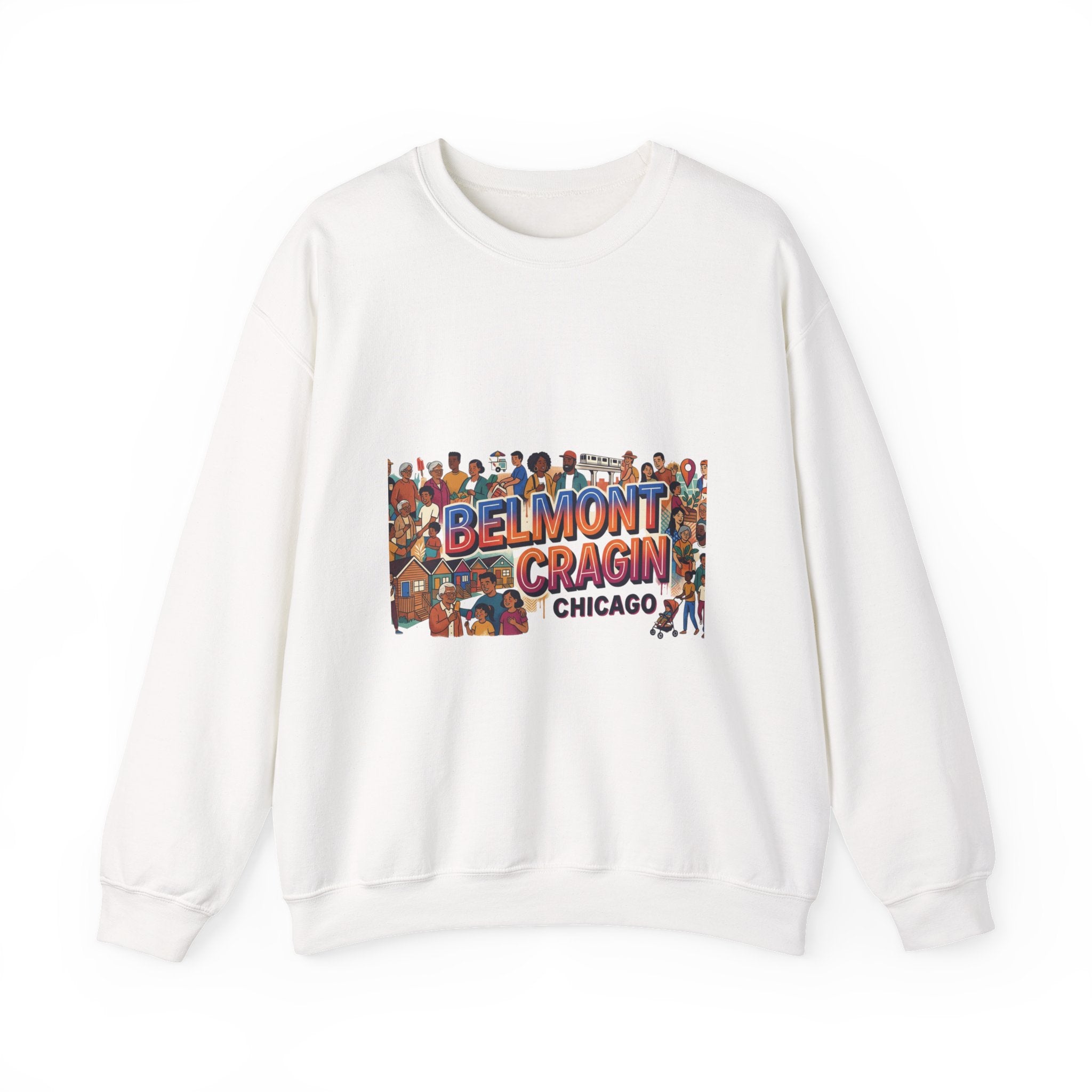 Belmont Cragin Chicago Crewneck Sweatshirt — Neighborhood Pride Pullover