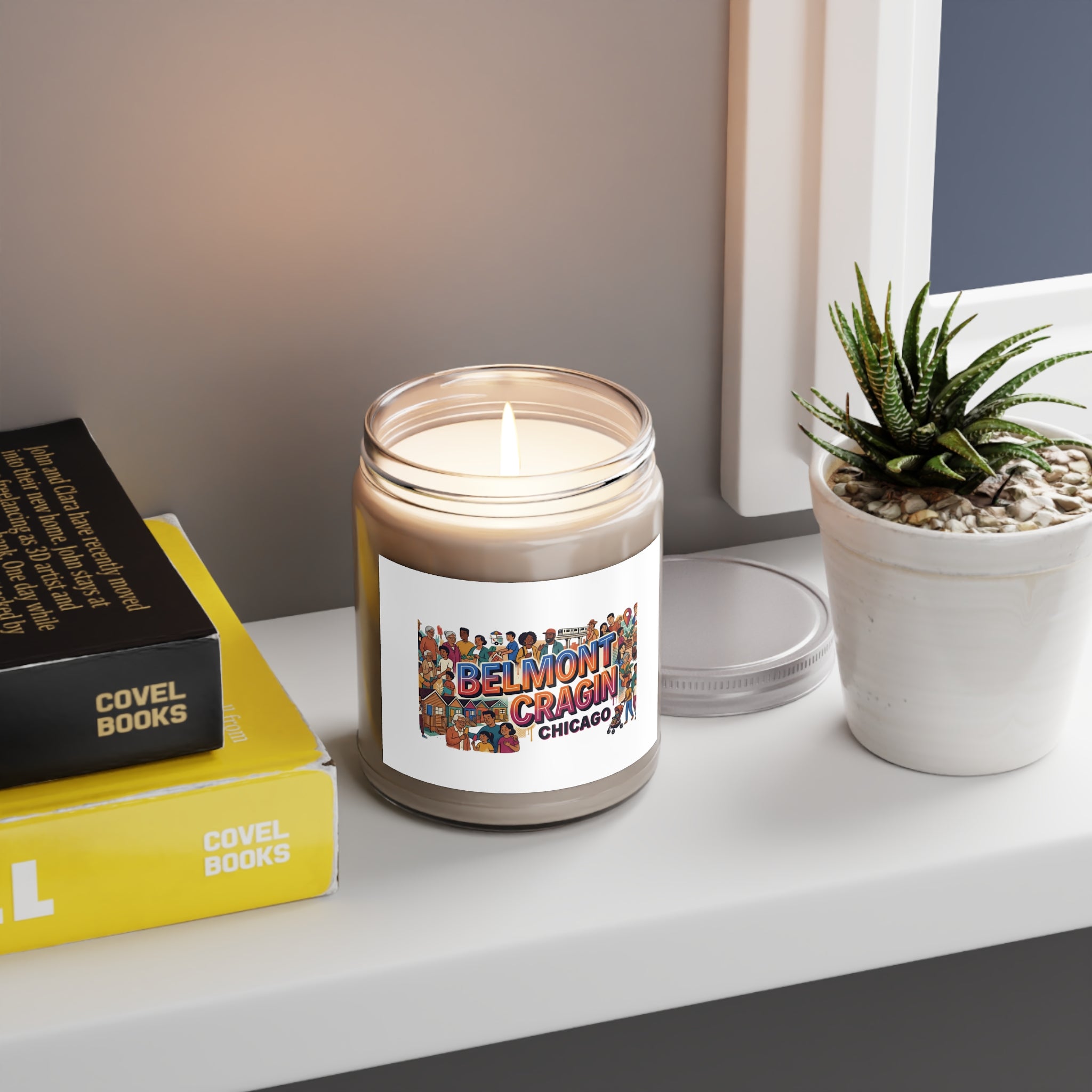 Belmont Cragin Chicago Scented Soy Candle — 9oz White Lid (Neighborhood Pride)