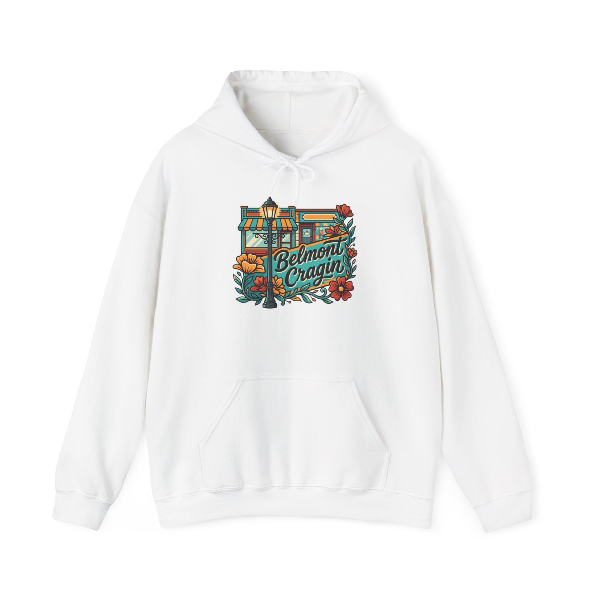 Belmont Cragin Neighborhood Hoodie — Vintage Chicago Community Design