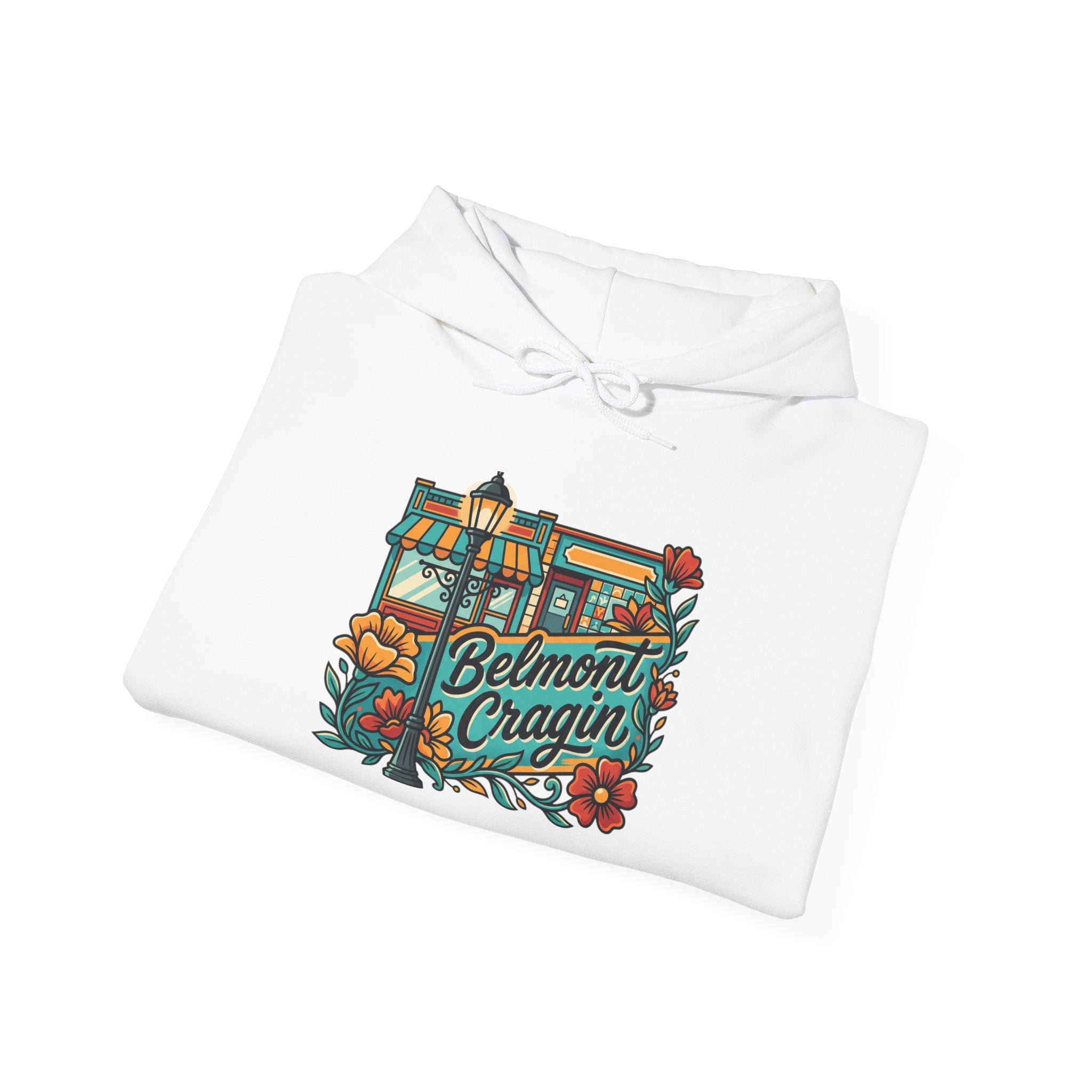 Belmont Cragin Neighborhood Hoodie — Vintage Chicago Community Design