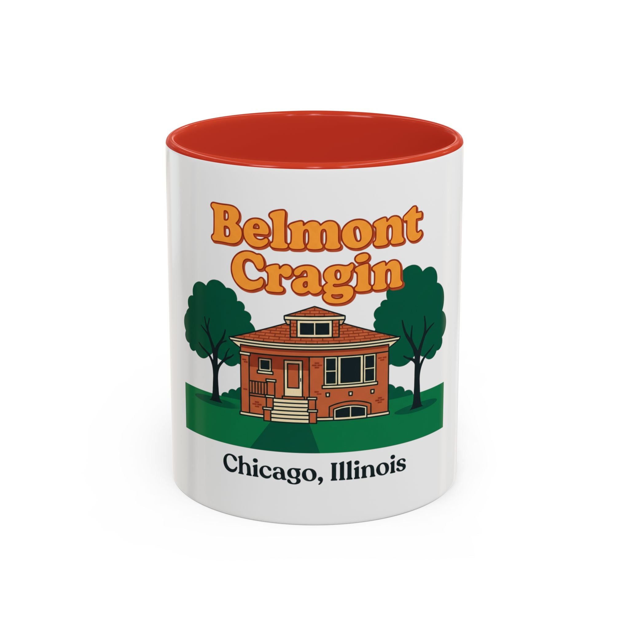 Belmont Cragin Chicago Illinois Coffee Mug — Vintage Neighborhood House Design