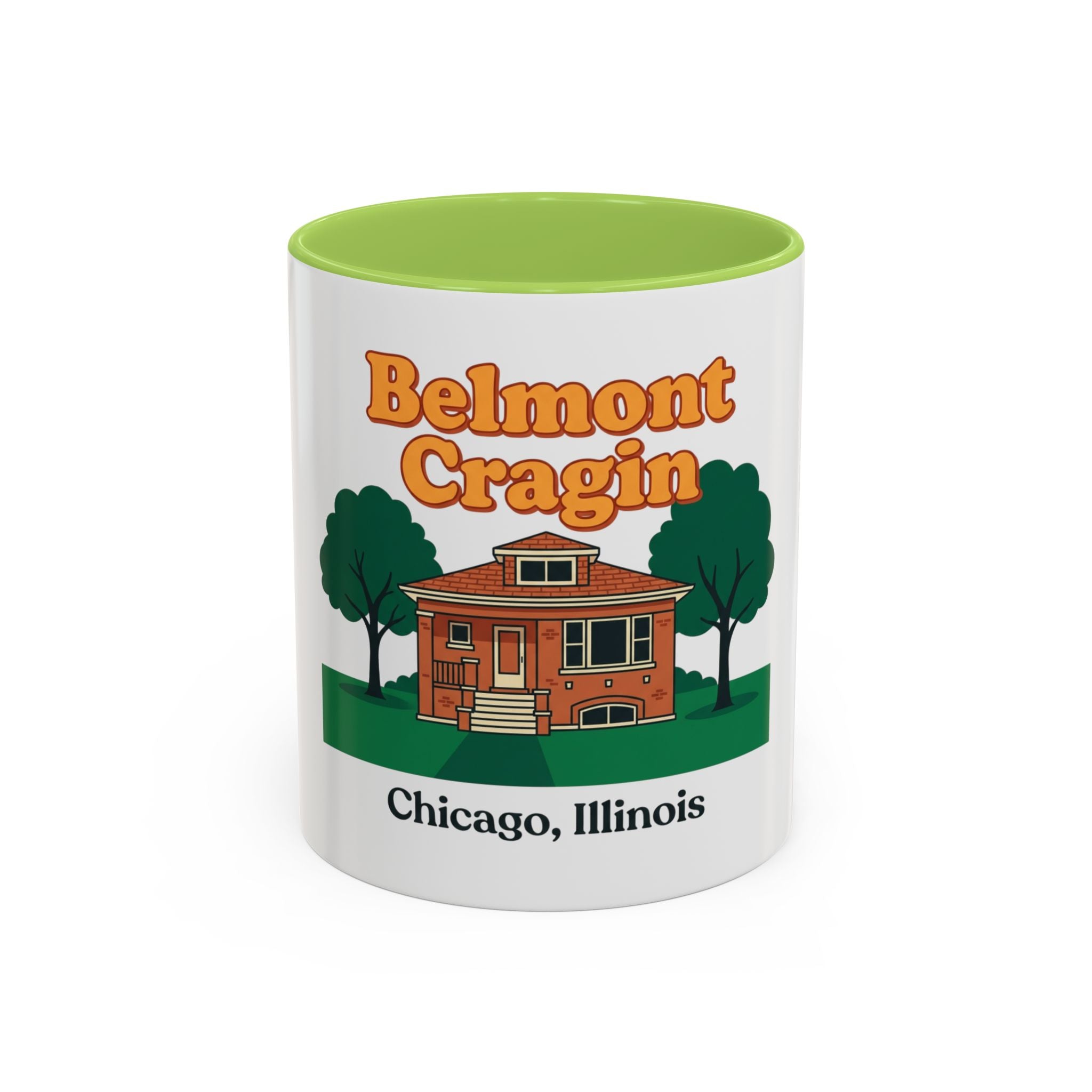 Belmont Cragin Chicago Illinois Coffee Mug — Vintage Neighborhood House Design