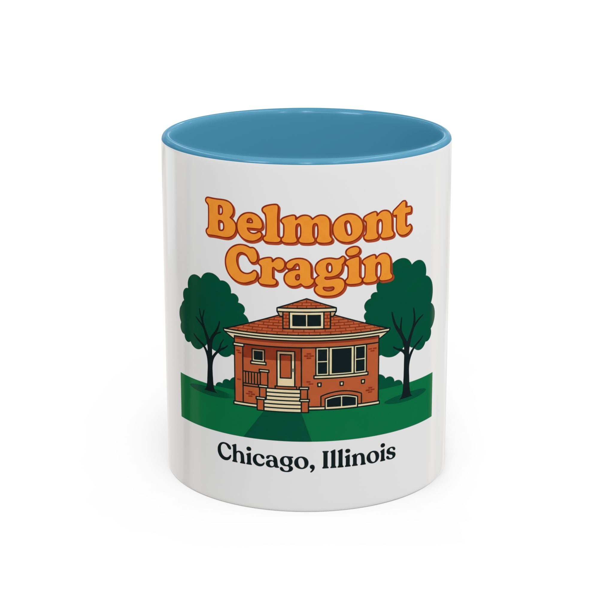 Belmont Cragin Chicago Illinois Coffee Mug — Vintage Neighborhood House Design