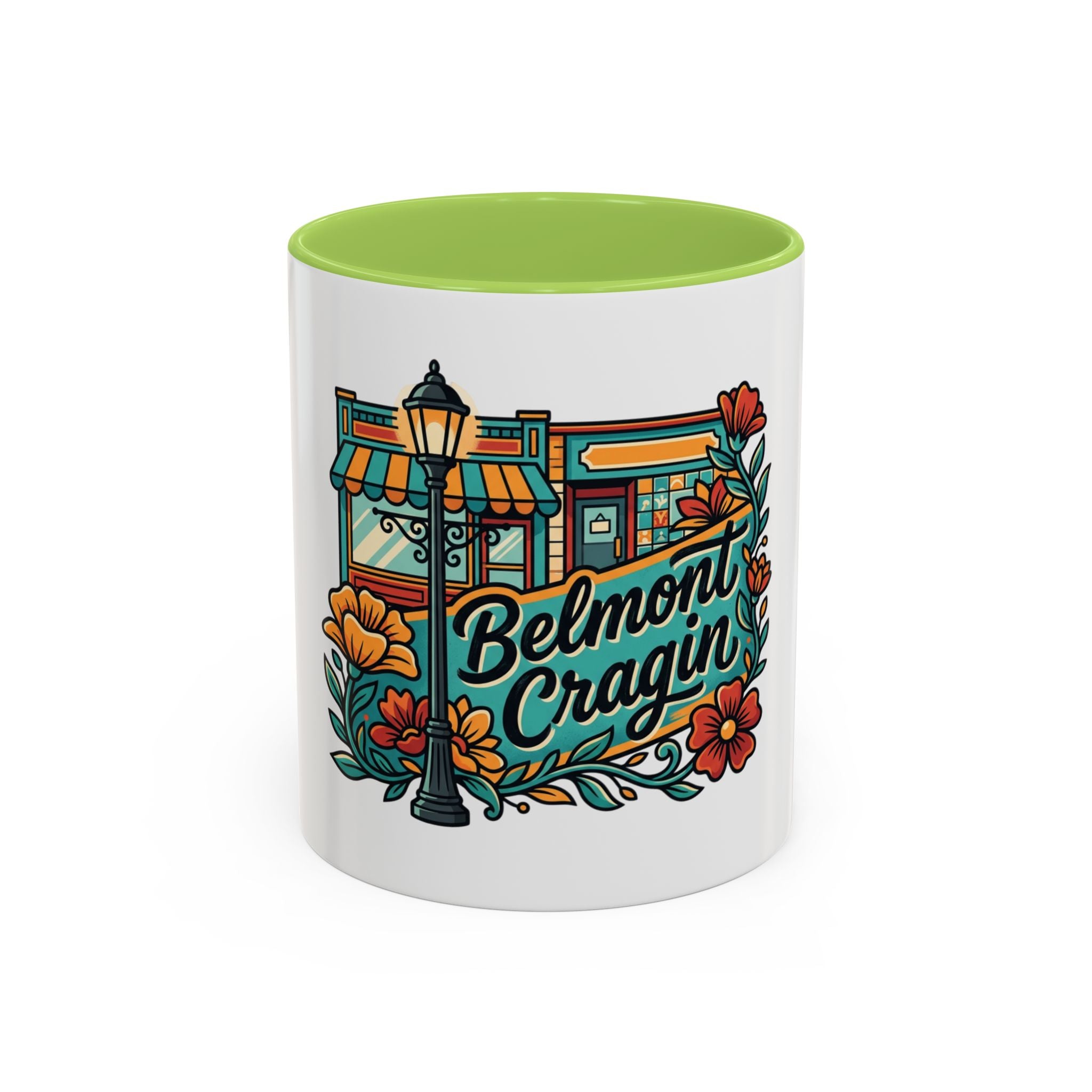 Belmont Cragin Coffee Mug — Vintage Neighborhood Cafe Accent Mug (11/15oz)