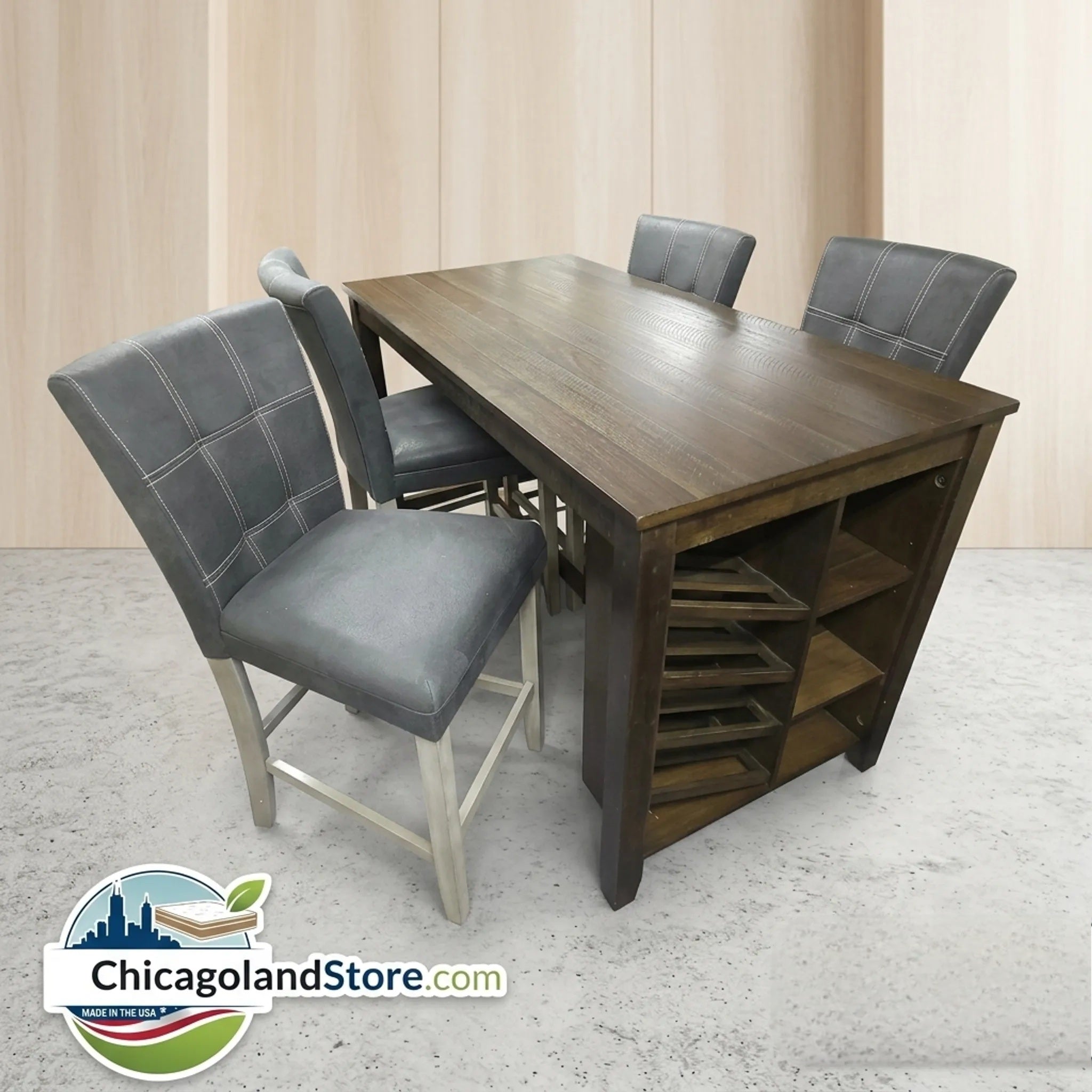 5 piece Dining set (gray)