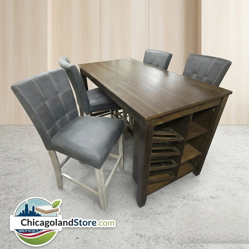 5 piece Dining set (gray)