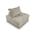 Corduroy Floor Chair with Backrest – Sand